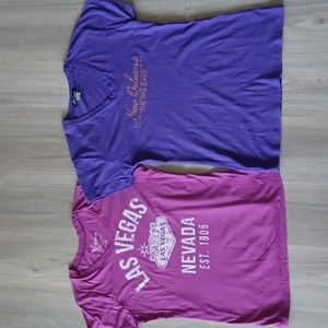 Las Vegas and NOLA tees L